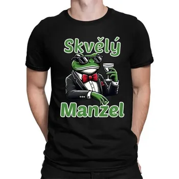 Žertovný předmět Skvělý manžel - pánské tričko s potiskem- Tričkový.cz