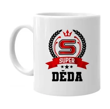 Žertovný předmět Super děda - hrnek s potiskem- Tričkový.cz