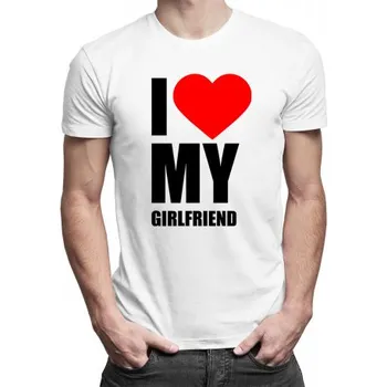 Žertovný předmět I love my girlfriend - pánské tričko s potiskem- Tričkový.cz