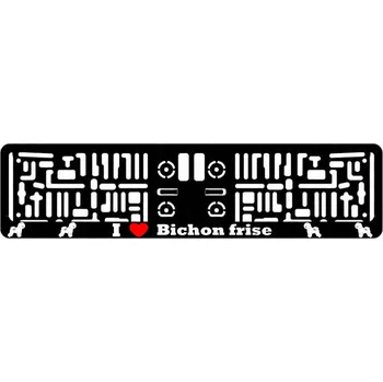 autokoberec Rámeček pod registrační značku čistokrevný pes Bichon frise 2 ks