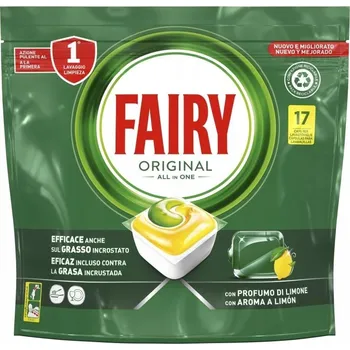 Tableta do myčky FAIRY kapsle do myčky All In One s vůní citronu 17 ks