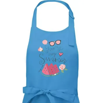 Kuchyňská zástěra Summer Watermelon - Dámská zástěra na vaření - Univerzální velikost ( Světlý tyrkys )