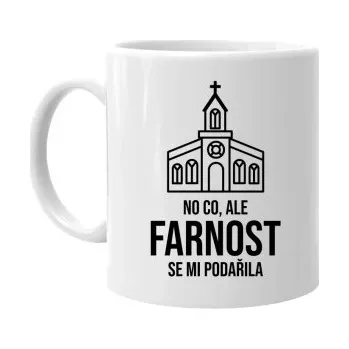 Žertovný předmět No co, ale farnost se mi podařila - hrnek s potiskem- Tričkový.cz