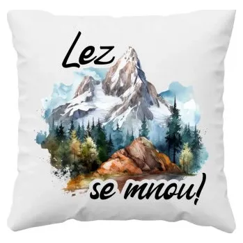 Žertovný předmět Lez se mnou! - polštář s potiskem- Tričkový.cz