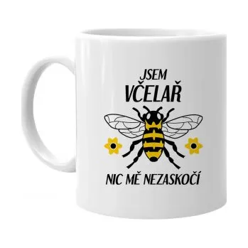 Žertovný předmět Jsem včelař, nic mě nezaskočí - hrnek s potiskem- Tričkový.cz