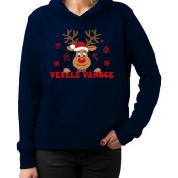 Žertovný předmět Veselé Vánoce - sob - dámská mikina s potiskem- Tričkový.cz