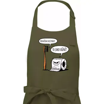 Kuchyňská zástěra Nesnáším svoji práci - Dámská zástěra na vaření - Univerzální velikost ( Khaki )