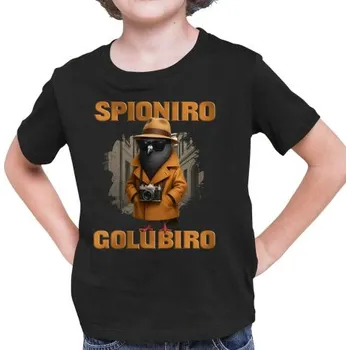 Žertovný předmět Spioniro Golubiro - Italian Brainrot - dětské tričko s potiskem- Tričkový.cz