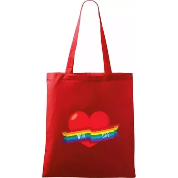 LGBT with love - Taška bavlněná - 42 x 38 cm ( Červená )