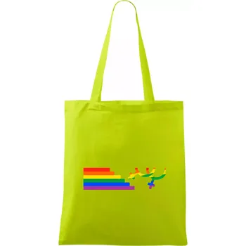 Lesby symbol duha - Taška bavlněná - 42 x 38 cm ( Limetková )