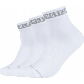 Ponožky Mustang 3 kusy, bílé, velikost 39-42