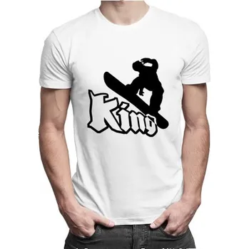 Žertovný předmět Snowboard king - pánské tričko s potiskem- Tričkový.cz