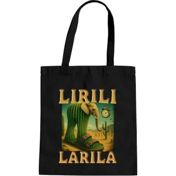 Žertovný předmět Lirili larila - Italian brainrot - taška s potiskem- Tričkový.cz