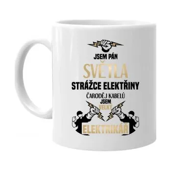 Žertovný předmět Jsem Pán světla - hrnek s potiskem- Tričkový.cz