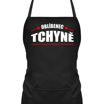 Žertovný předmět Oblíbenec tchyně - zástěra s potiskem- Tričkový.cz
