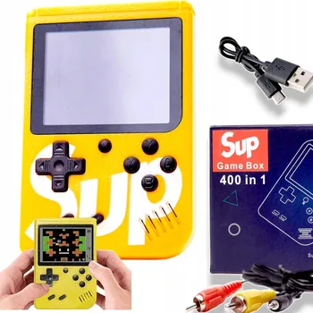 Herní konzole MINI RETRO PŘENOSNÁ HERNÍ KONZOLE 400 HER PRO TV BAREVNÉ HRY GAME BOX