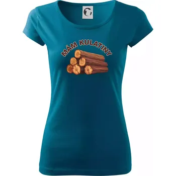 Dámské tričko Mám kulatiny bez věku - Dámské triko Pure - XL ( Petrolejová )