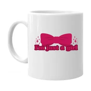 Žertovný předmět I'm just a girl - hrnek s potiskem- Tričkový.cz