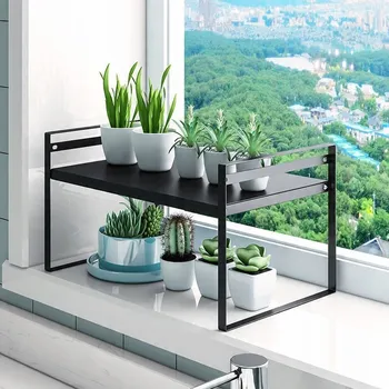 police Výsuvný úložný regál Železný na kuchyňskou linku černý