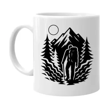 Žertovný předmět Horský turista - hrnek s potiskem- Tričkový.cz