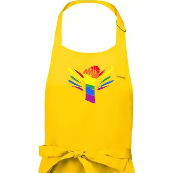 Kuchyňská zástěra Ruka blesky - Dámská zástěra na vaření - Univerzální velikost ( Žlutá )