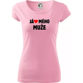 Dámské tričko Já miluju svého muže - Dámské triko Pure - L ( Růžová )