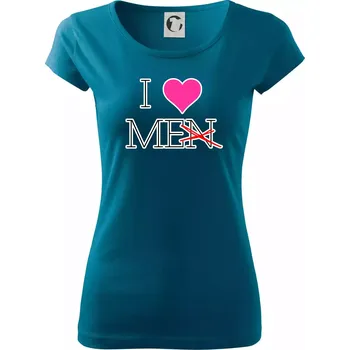I love men (me) - Dámské triko Pure - L ( Petrolejová )