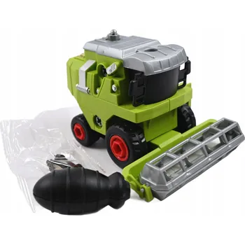 autíčko ZELENÉ AUTO NA ŠROUBOVÁNÍ KOMBAJN, BULDOZER, TRAKTOR - RŮZNÉ MODELY