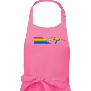 Kuchyňská zástěra Lesby symbol duha - Pánská zástěra na vaření - Univerzální velikost ( Růžová )
