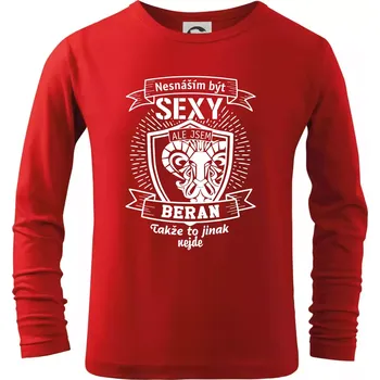 Chlapecké tričko Nesnáším být tak skvělý - Beran - Triko dětské Long Sleeve - 158 cm/12 let ( Červená )
