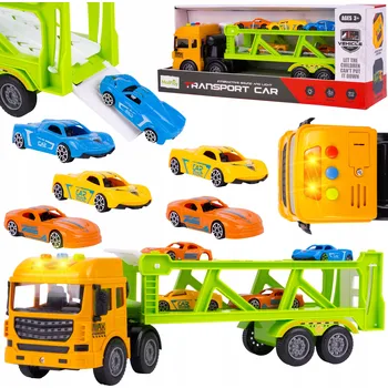 autíčko NÁKLADNÍ AUTOMOBIL AUTOPŘEPRAVNÍK TIR SADA 6 AUT AUTO TRANSPORTÉR + AUTÍČKA AUTÍČKO