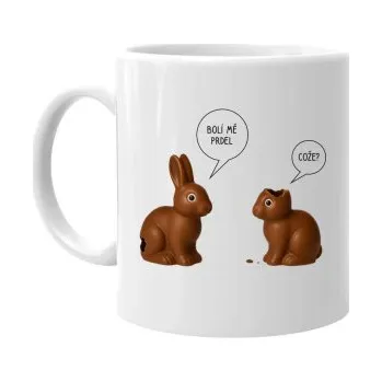 Žertovný předmět Bolí mě prdel - hrnek s potiskem- Tričkový.cz