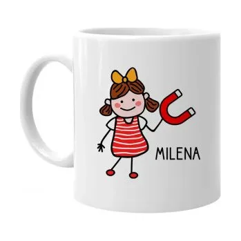 Žertovný předmět Magnet + jméno (ženské) - hrnek s potiskem - personalizovaný produkt- Tričkový.cz