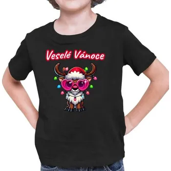 Žertovný předmět Veselé Vánoce - sob v2 - dětské tričko s potiskem- Tričkový.cz