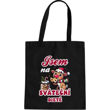 Žertovný předmět Jsem na sváteční dietě - taška s potiskem- Tričkový.cz