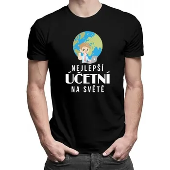Žertovný předmět Nejlepší účetní na světě - pánské tričko s potiskem- Tričkový.cz