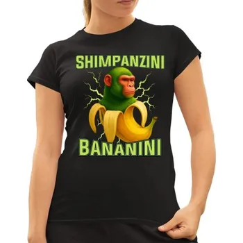 Žertovný předmět Shimpanzini bananini - Italian Brainrot - dámské tričko s potiskem- Tričkový.cz