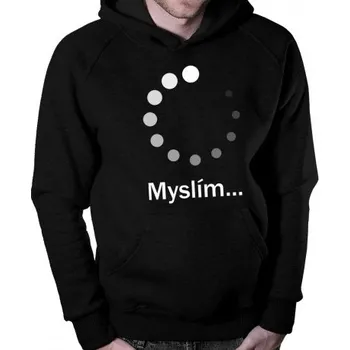 Žertovný předmět Myslím - pánská mikina s potiskem- Tričkový.cz