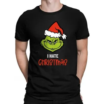Žertovný předmět I hate Christmas - pánské tričko s potiskem- Tričkový.cz