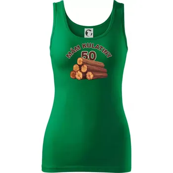 Dámské tričko Mám kulatiny 50 - Dámské tílko - XL ( Středně zelená )