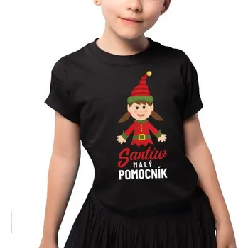 Žertovný předmět Santův malý pomocník (dívka) - dětské tričko s potiskem- Tričkový.cz