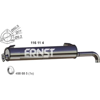 Tlumič výfuku Zadní tlumič výfuku ERNST 116114