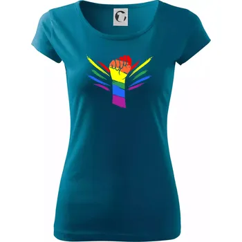 Dámské tričko Ruka blesky - Dámské triko Pure - XS ( Petrolejová )