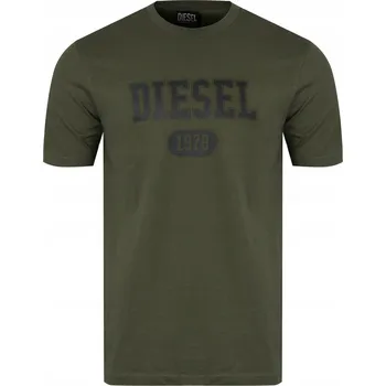 Pánské Tričko DIESEL - A16848-RPATI-5IX bavlněné tričko KHAKI