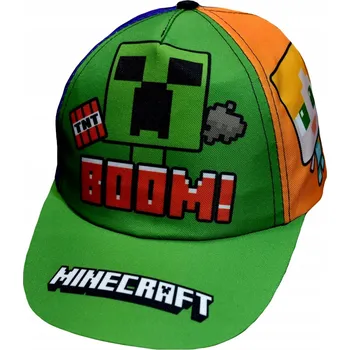 Čepice Kšiltovka MINECRAFT CREEPER čepice dětská chlapecká letní 54
