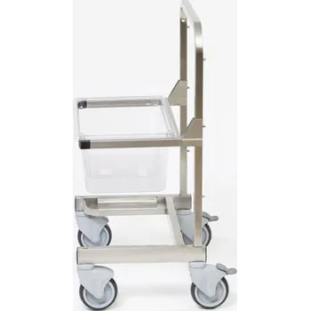 Servírovací stolek Vozík Robot Coupe pojízdný nerezový 2x GN 1/1 (49128) - příslušenství
