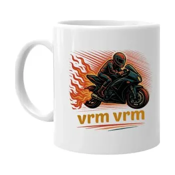 Žertovný předmět vrm, vrm - motorka - hrnek s potiskem- Tričkový.cz