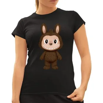 Žertovný předmět Plyšový Maskot Bubu - dámské tričko s potiskem pro fanoušky Labubu- Tričkový.cz