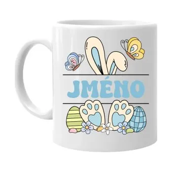 Žertovný předmět Velikonoce - jméno - hrnek s potiskem - personalizovaný produkt- Tričkový.cz