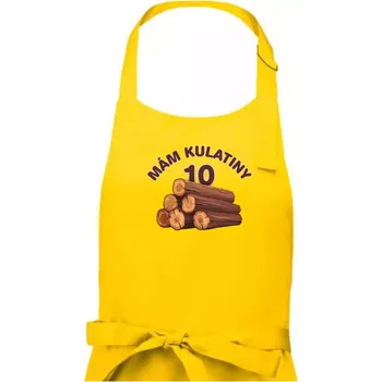 Kuchyňská zástěra Mám kulatiny 10 - Dámská zástěra na vaření - Univerzální velikost ( Žlutá )
